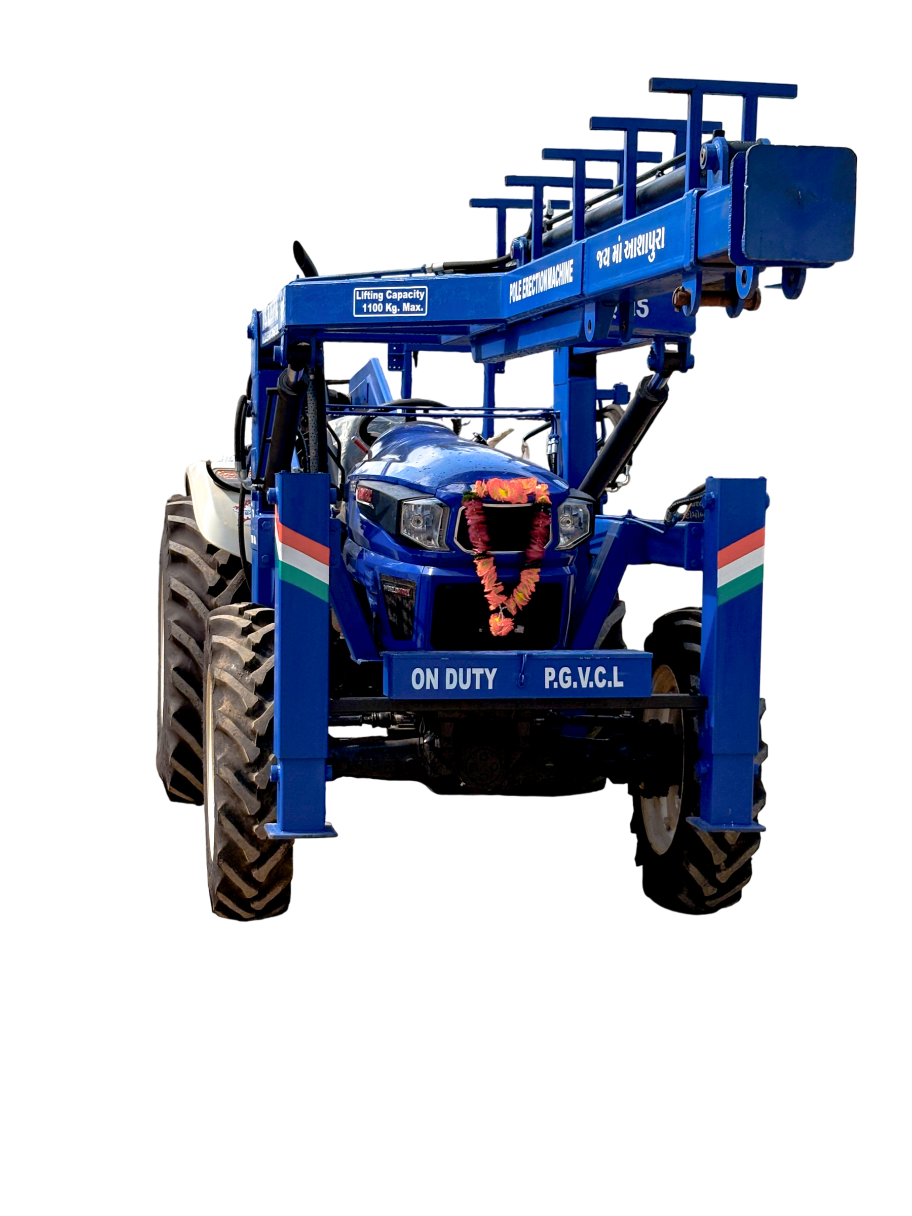 Pole Erection Machine with Hole Digger